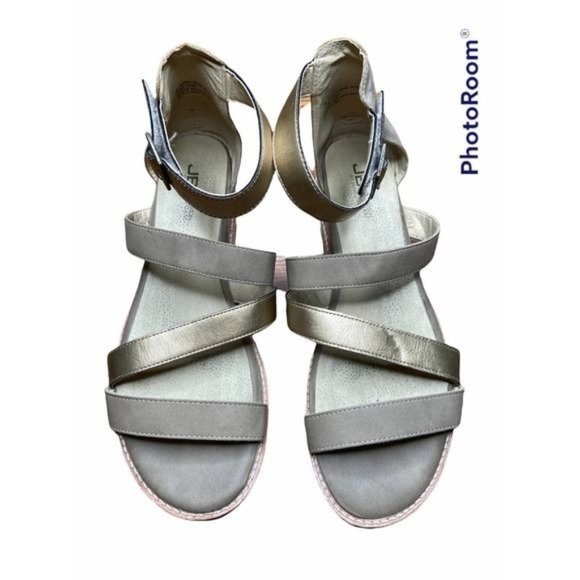 JBU Rivera Vegan Memory Foam Hook and Loop Sandals size 9 - Picture 1 of 3